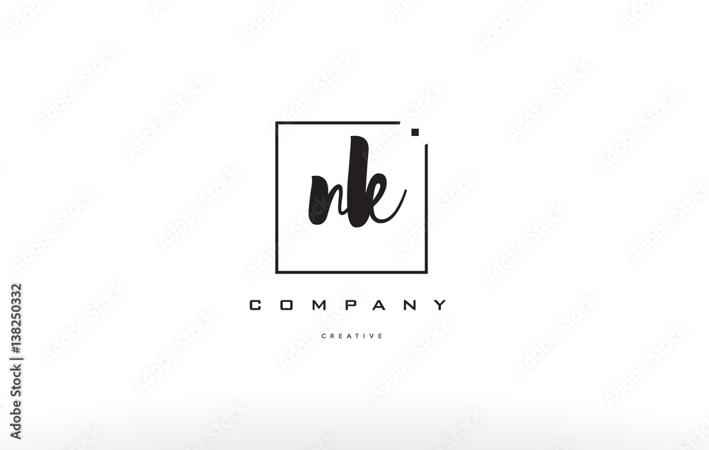 nk n k hand writing letter company logo icon design nk n k hand writing letter company logo icon design