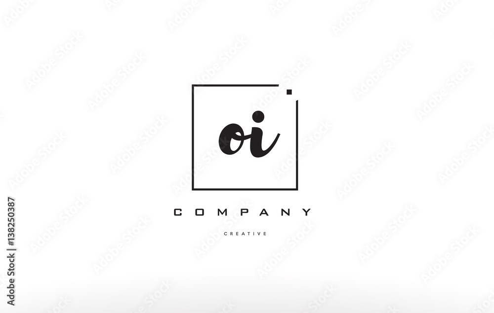 oi o i hand writing letter company logo icon design