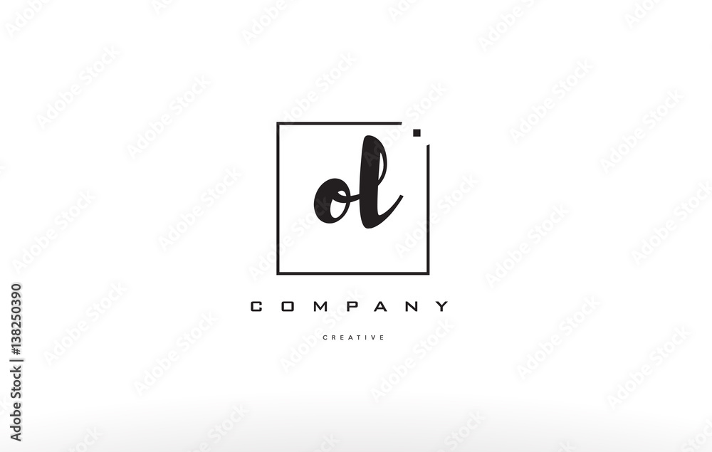 ol o l hand writing letter company logo icon design