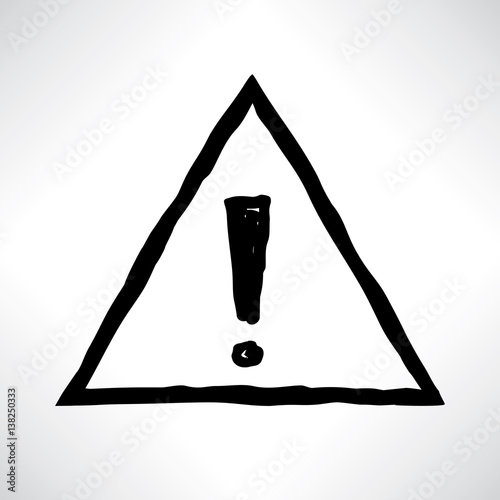 Obraz na płótnie Exclamation mark. Sign isolated over white background
