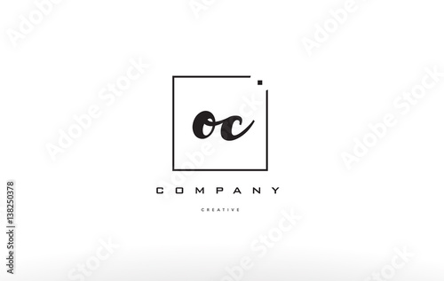 oc o c hand writing letter company logo icon design photo