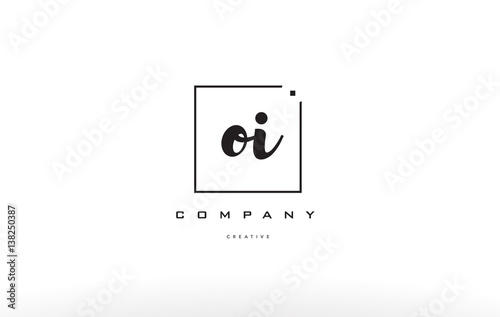 oi o i hand writing letter company logo icon design