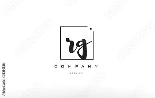 Obraz na płótnie rg r g hand writing letter company logo icon design