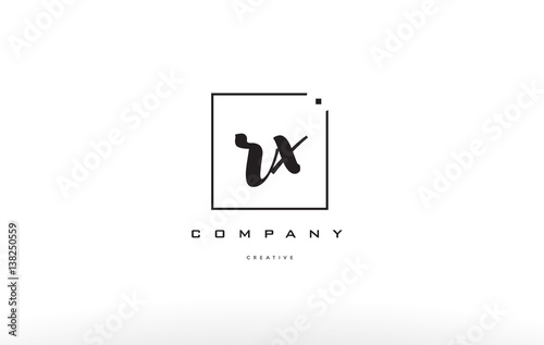 rx r x hand writing letter company logo icon design
