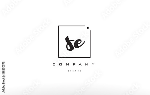 se s e hand writing letter company logo icon design