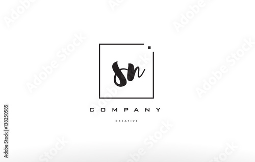 sn s n hand writing letter company logo icon design