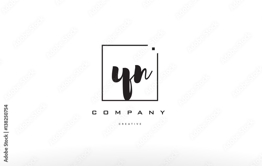 yn y n hand writing letter company logo icon design - obrazy, fototapety, plakaty 