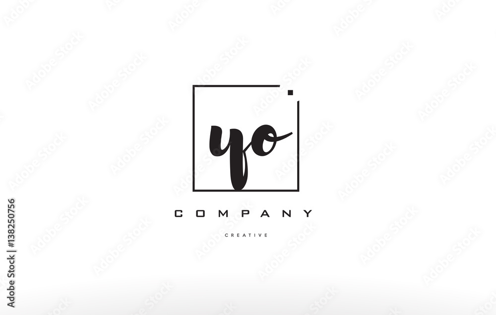 yo y o hand writing letter company logo icon design