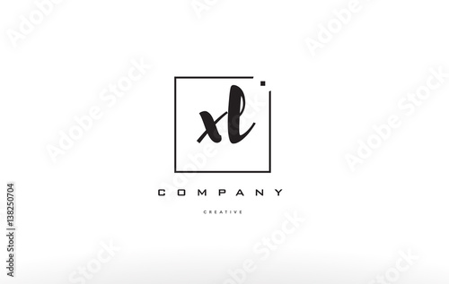 xl x l hand writing letter company logo icon design