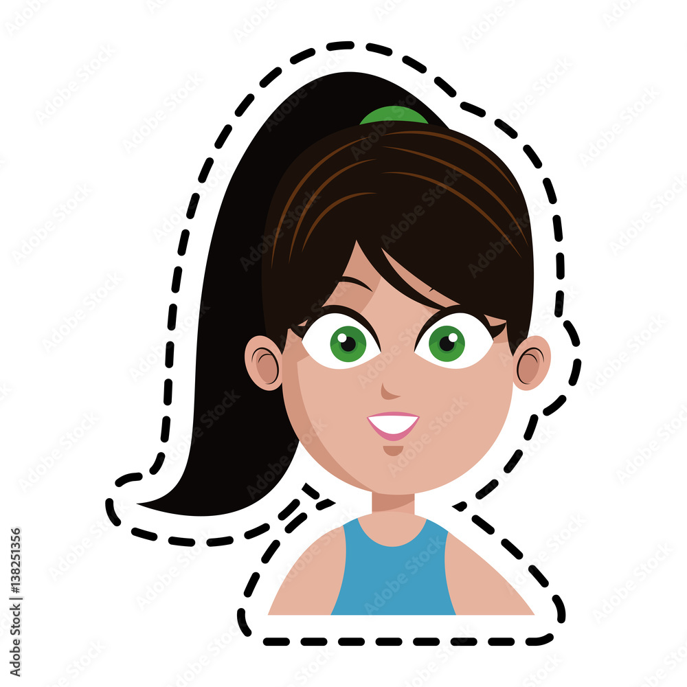 young pretty woman icon image vector illustration design young pretty woman icon image vector illustration design