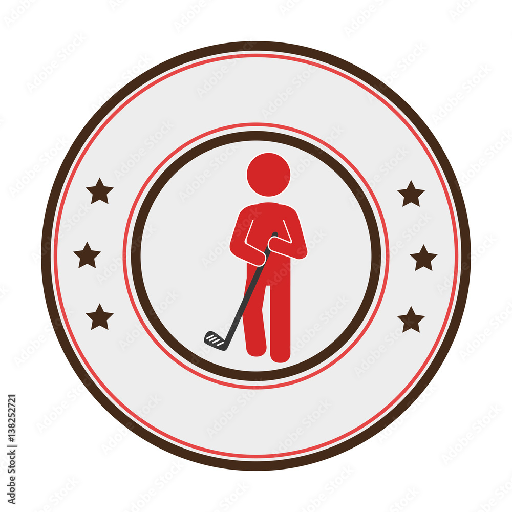 golfer athlete silhouette icon vector illustration design golfer athlete silhouette icon vector illustration design
