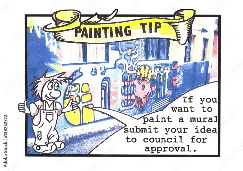 Obraz premium Painting Tip On Murals