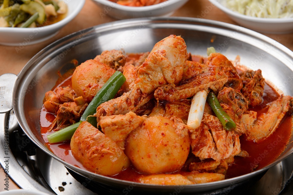 dakbokkeumtang. Braised Spicy Chicken. dakbokkeumtang. Braised Spicy Chicken.