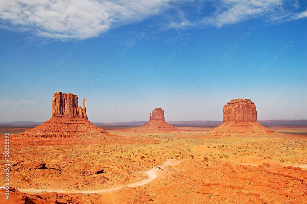 Evening mood at the beautiful Monument Valley in the west of the USA