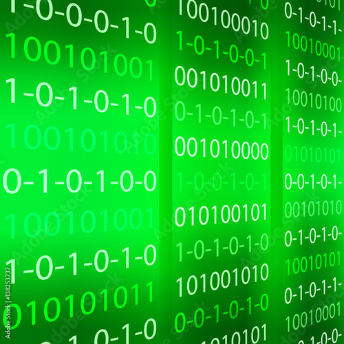 Green binary computer code repeating vector background . Eps 10 vector illustration