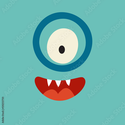 Bild auf Leinwand Emoji smart monster