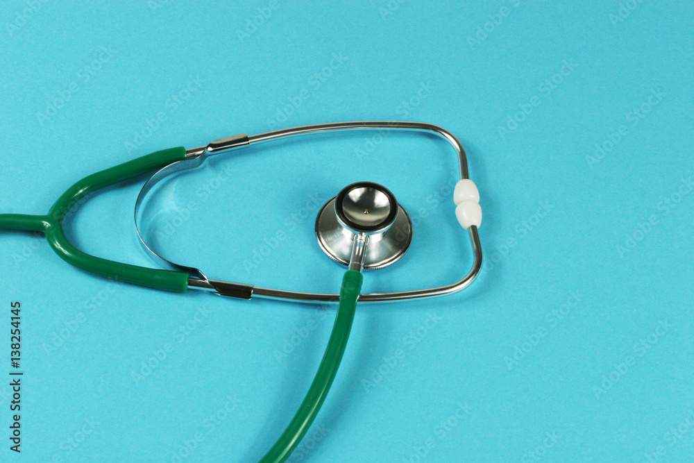 Stethoscope on blue background. Stethoscope on blue background.