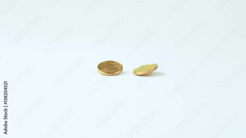Euro Coins falling in slow motion Euro Coins falling in slow motion