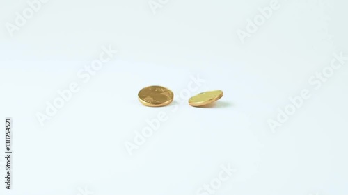 Euro Coins falling in slow motion