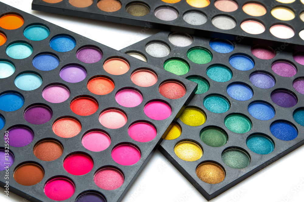 Palette with a multicolored eyeshadows Palette with a multicolored eyeshadows