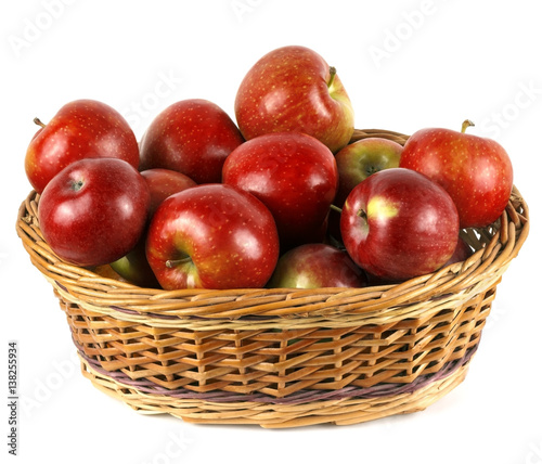 large basket of red apples