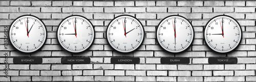 Photography Business Concept - Time Zone Clocks