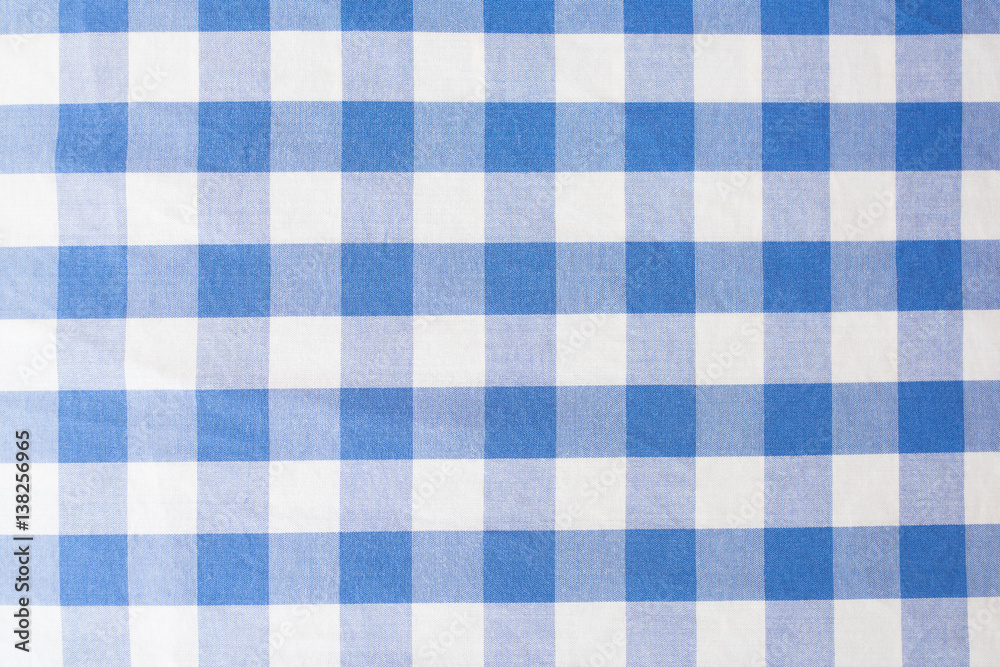 close up of textile detail - blue and white checkered background close up of textile detail - blue and white checkered background