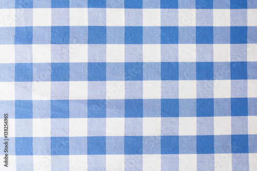 close up of textile detail - blue and white checkered background