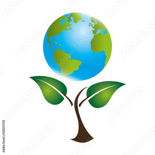 save the world planet ecology vector illustration design