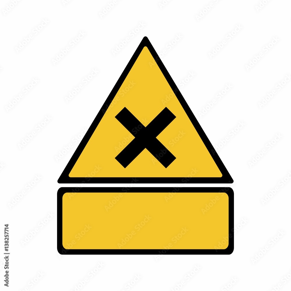 Irritant substance sign vector design isolated on white background Irritant substance sign vector design isolated on white background