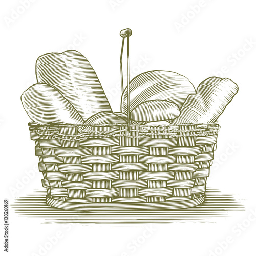 Woodcut Bread Basket