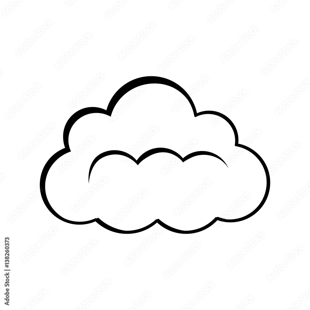 Cloud computing technology icon vector illustration graphic design