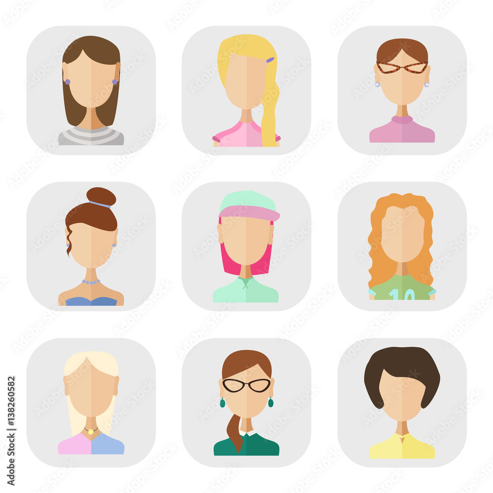 Icons of people in a flat style Icons of people in a flat style