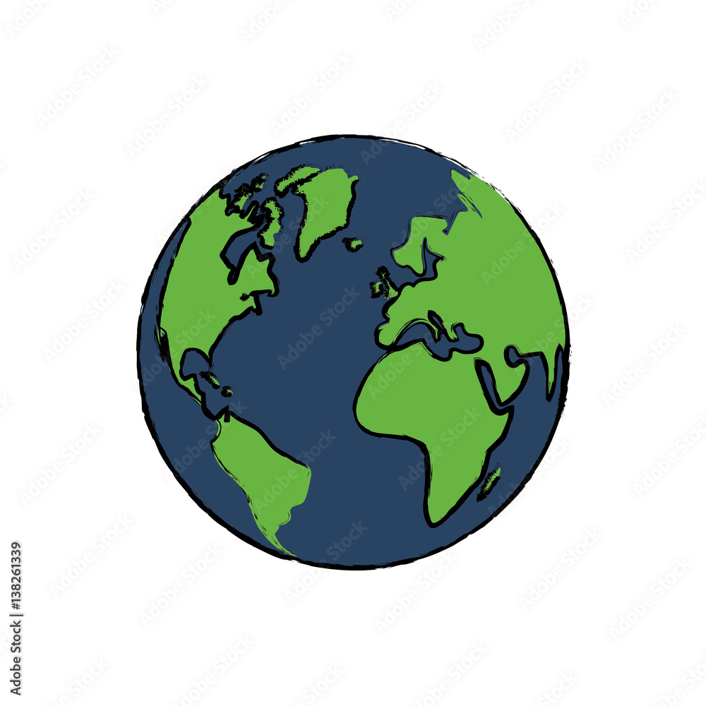 Isolate globe world icon vector illustration graphic design