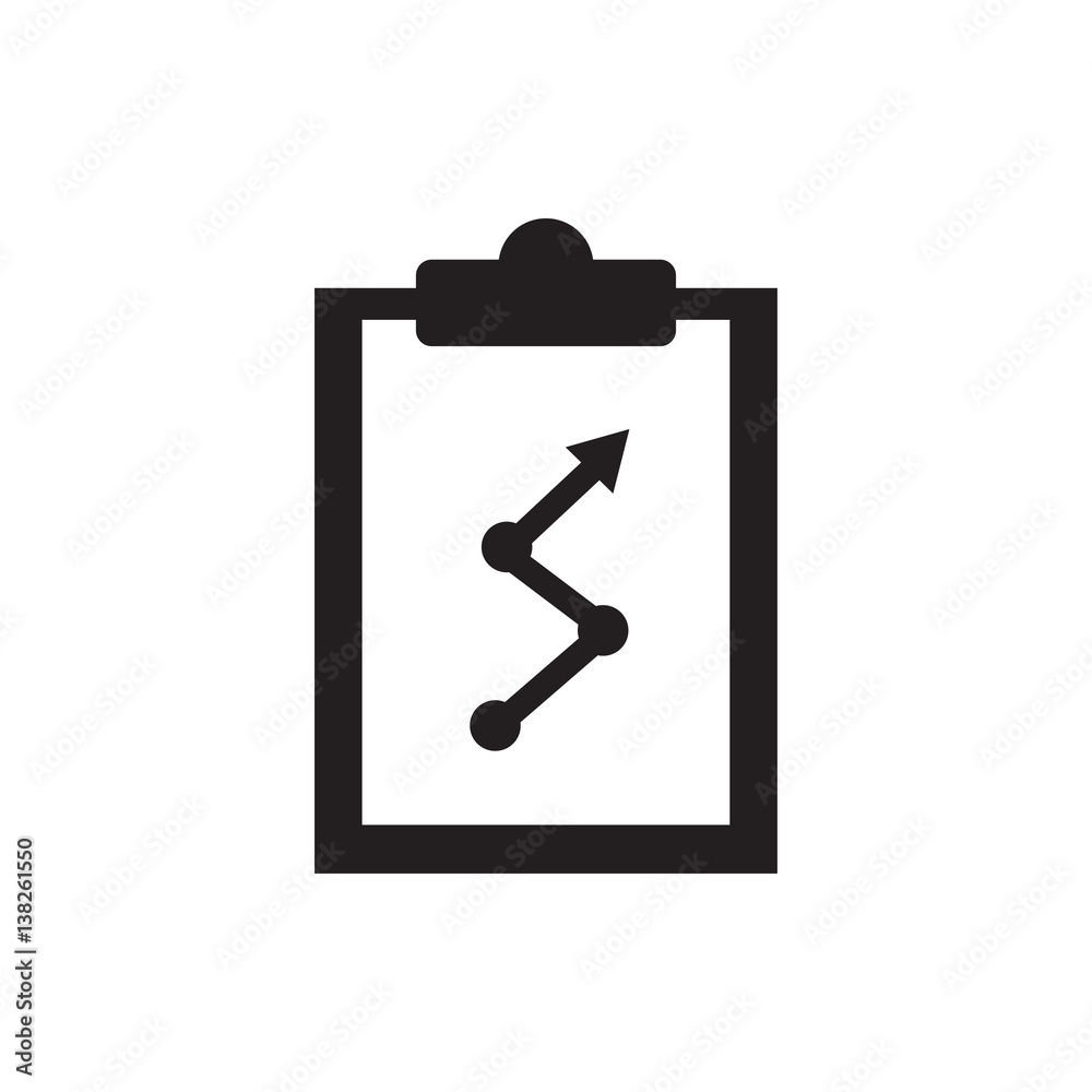 clipboard with chart icon illustration clipboard with chart icon illustration