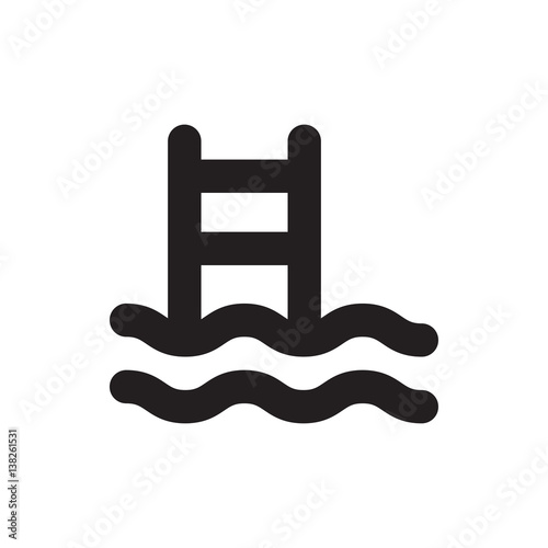 swimming ladder icon illustration