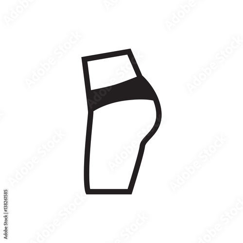 booty fitness icon illustration