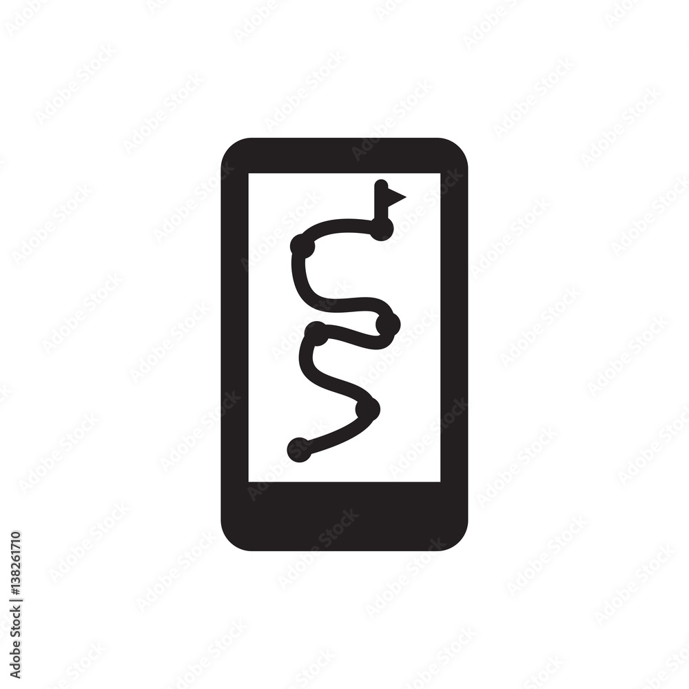 route and phone icon illustration route and phone icon illustration