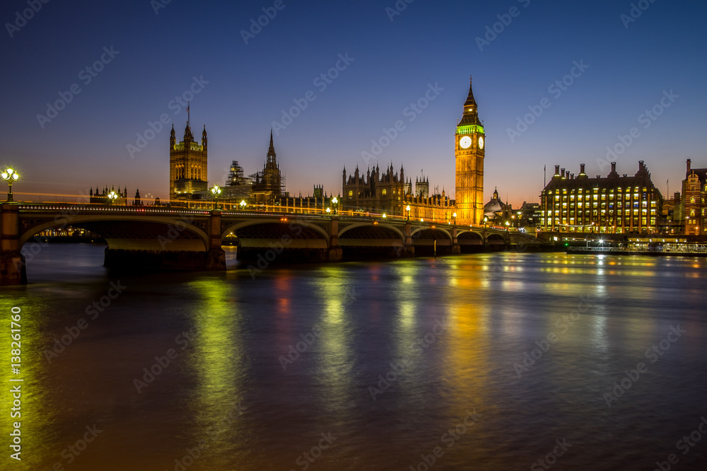 Obraz premium Houses of Parliament, Big Ben and Westminster, London