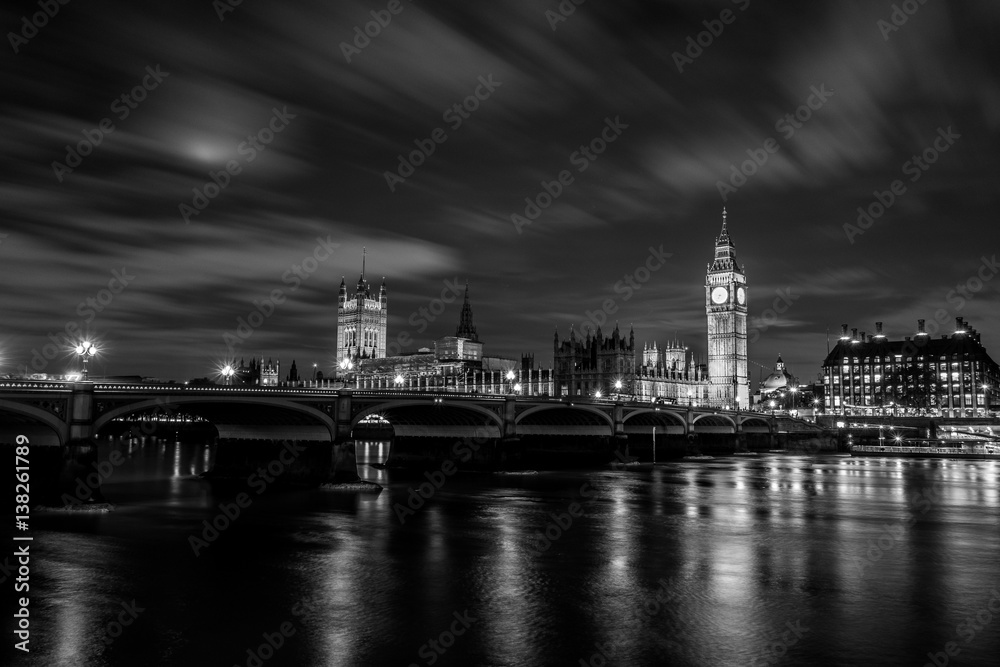 Obraz premium Houses of Parliament, Big Ben and Westminster, London