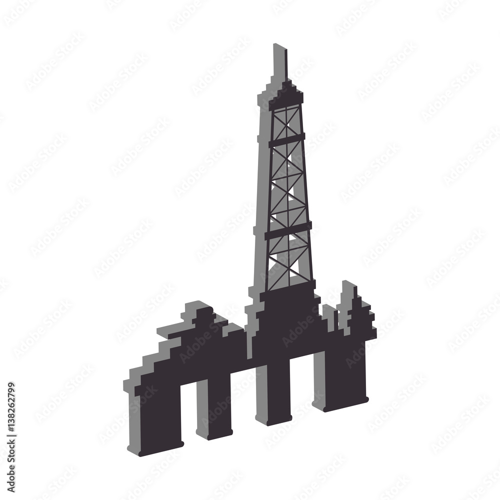tower industry isolated icon vector illustration design