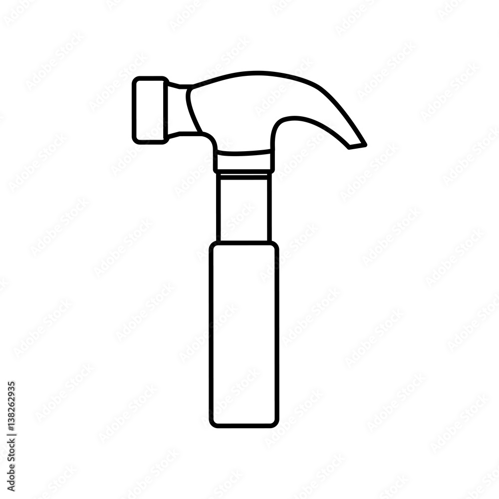 Hammer construction tool icon vector illustration graphic design Hammer construction tool icon vector illustration graphic design