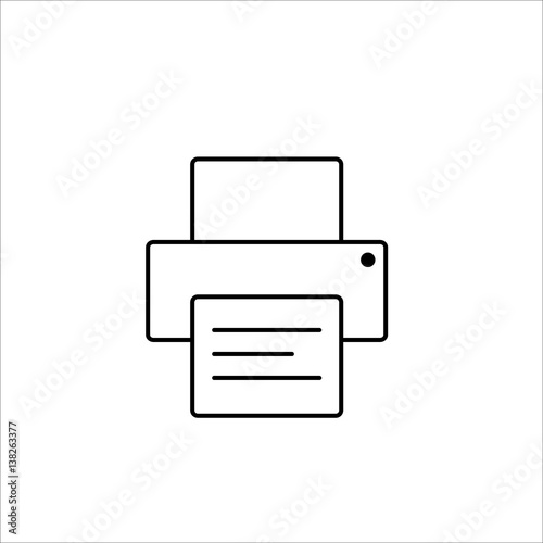 printer icon on white background