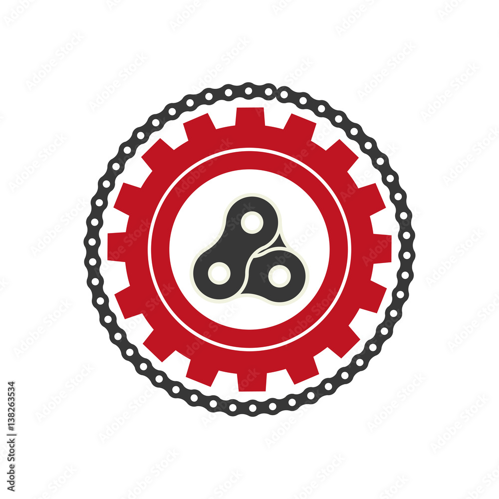 bicycle gears emblem icon vector illustration design bicycle gears emblem icon vector illustration design