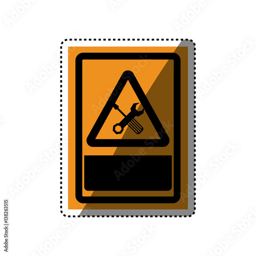 Construction tools advertising icon vector illustration graphic design