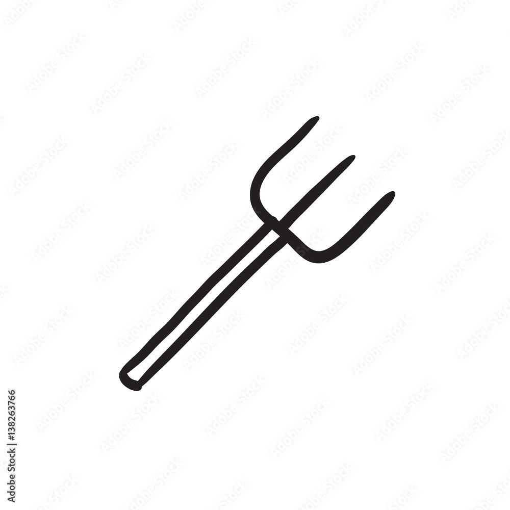 Pitchfork sketch icon. Pitchfork sketch icon.