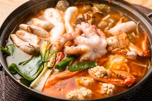 haemultang. Spicy Seafood Stew. photo