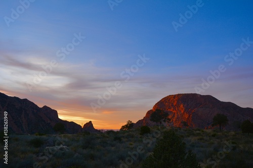 Sunset at the Window Chisos Mountains Big Bend National Park