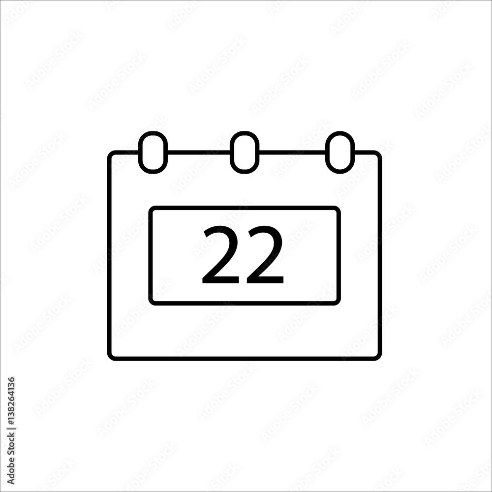 calendar icon on white background calendar icon on white background
