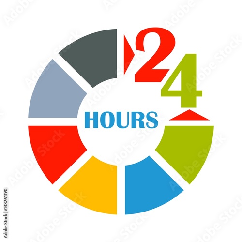 24 hours open color photo